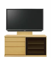 テレビボード（ローボード）、テレビボード（壁掛けパネルセット）(幅130cm/タモ)