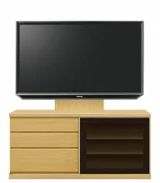 テレビボード（ローボード）、テレビボード（壁掛けパネルセット）(幅140cm/タモ)