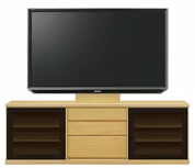 テレビボード（ローボード）、テレビボード（壁掛けパネルセット）(幅200cm/タモ)