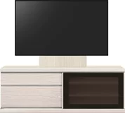テレビボード（ローボード）、テレビボード（壁掛けパネルセット）(幅140cm・オークホワイト)