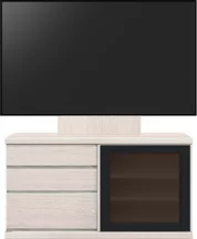 テレビボード（ローボード）、テレビボード（壁掛けパネルセット）(幅120cm・オークホワイト)