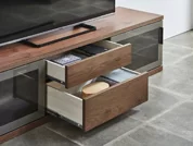 テレビボード（ローボード）、テレビボード（壁掛けパネルセット）(幅140cm/ウォールナット)