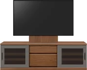 テレビボード（ローボード）、テレビボード（壁掛けパネルセット）(幅160cm・ウォールナット)