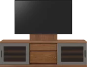 テレビボード（ローボード）、テレビボード（壁掛けパネルセット）(幅170cm・ウォールナット)