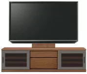 テレビボード（ローボード）、テレビボード（壁掛けパネルセット）(幅180cm/ウォールナット)