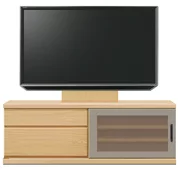 テレビボード（ローボード）、テレビボード（壁掛けパネルセット）(幅140cm・メイプル)
