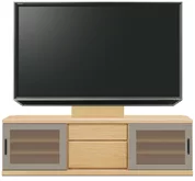 テレビボード（ローボード）、テレビボード（壁掛けパネルセット）(幅170cm・メイプル)