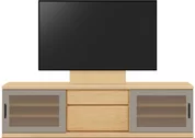 テレビボード（ローボード）、テレビボード（壁掛けパネルセット）(幅180cm/メイプル)