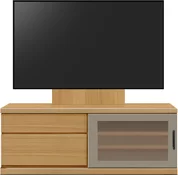 テレビボード（ローボード）、テレビボード（壁掛けパネルセット）(幅130cm/オークナチュラル)