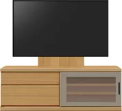 テレビボード（ローボード）、テレビボード（壁掛けパネルセット）(幅140cm・オークナチュラル)