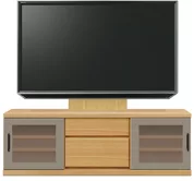 テレビボード（ローボード）、テレビボード（壁掛けパネルセット）(幅150cm/オークナチュラル)