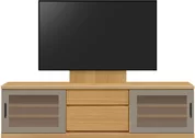 テレビボード（ローボード）、テレビボード（壁掛けパネルセット）(幅180cm/オークナチュラル)