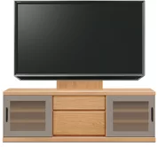 テレビボード（ローボード）、テレビボード（壁掛けパネルセット）(幅150cm・ブラックチェリー)