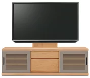 テレビボード（ローボード）、テレビボード（壁掛けパネルセット）(幅160cm/ブラックチェリー)