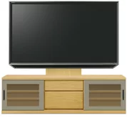 テレビボード（ローボード）、テレビボード（壁掛けパネルセット）(幅170cm・タモ)
