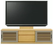 テレビボード（ローボード）、テレビボード（壁掛けパネルセット）(幅180cm/タモ)