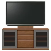 テレビボード（ローボード）、テレビボード（壁掛けパネルセット）(幅150cm・ウォールナット)