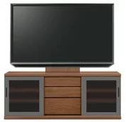 テレビボード（ローボード）、テレビボード（壁掛けパネルセット）(幅170cm・ウォールナット)