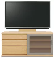 テレビボード（ローボード）、テレビボード（壁掛けパネルセット）(幅140cm/メイプル)