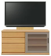 テレビボード（ローボード）、テレビボード（壁掛けパネルセット）(幅130cm・オークナチュラル)