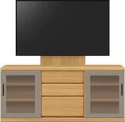 テレビボード（ローボード）、テレビボード（壁掛けパネルセット）(幅150cm/オークナチュラル)