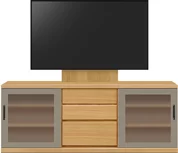 テレビボード（ローボード）、テレビボード（壁掛けパネルセット）(幅170cm/オークナチュラル)