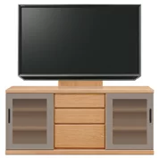 テレビボード（ローボード）、テレビボード（壁掛けパネルセット）(幅150cm/ブラックチェリー)
