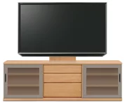 テレビボード（ローボード）、テレビボード（壁掛けパネルセット）(幅200cm/ブラックチェリー)