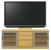 テレビボード（ローボード）、テレビボード（壁掛けパネルセット）(幅170cm/タモ)