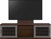 テレビボード（ローボード）、テレビボード（壁掛けパネルセット）(幅170cm・オークダーク)