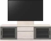 テレビボード（ローボード）、テレビボード（壁掛けパネルセット）(幅160cm・オークホワイト)