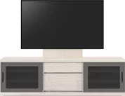 テレビボード（ローボード）、テレビボード（壁掛けパネルセット）(幅170cm・オークホワイト)