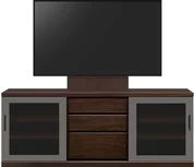 テレビボード（ローボード）、テレビボード（壁掛けパネルセット）(幅170cm・オークダーク)
