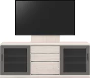 テレビボード（ローボード）、テレビボード（壁掛けパネルセット）(幅170cm・オークホワイト)