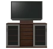 サイドボード（単体）、サイドボード（壁掛けパネルセット）(幅160cm・オークダーク)