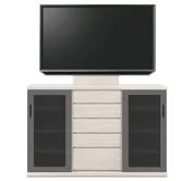 サイドボード（単体）、サイドボード（壁掛けパネルセット）(幅150cm・オークホワイト)