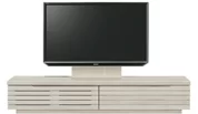 テレビボード（ローボード）、テレビボード（壁掛けパネルセット）(幅190cm/オークホワイト)