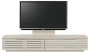 テレビボード（ローボード）、テレビボード（壁掛けパネルセット）(幅200cm/オークホワイト)