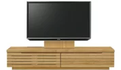 テレビボード（ローボード）、テレビボード（壁掛けパネルセット）(幅180cm/オークナチュラル)