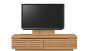 テレビボード（ローボード）、テレビボード（壁掛けパネルセット）(幅130cm・ブラックチェリー)