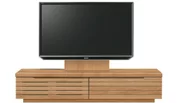 テレビボード（ローボード）、テレビボード（壁掛けパネルセット）(幅160cm・ブラックチェリー)