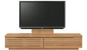 テレビボード（ローボード）、テレビボード（壁掛けパネルセット）(幅180cm/ブラックチェリー)