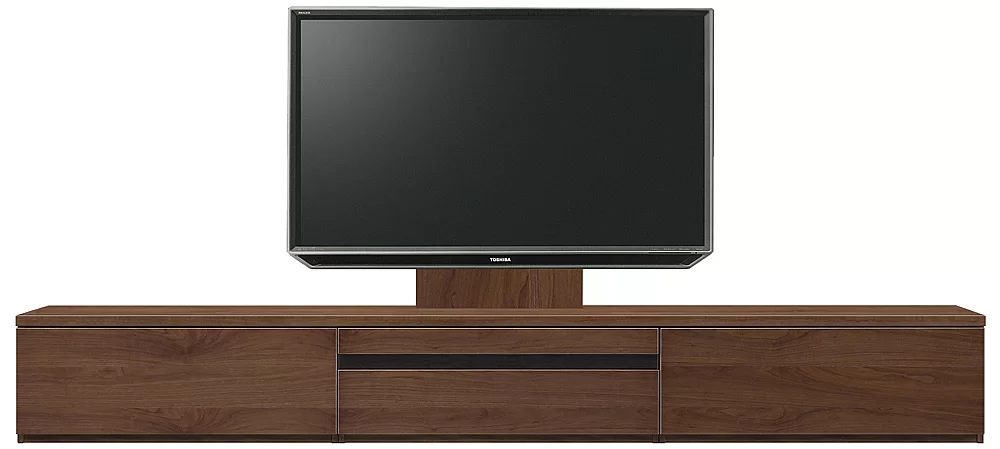テレビボード（ローボード）、テレビボード（壁掛けパネルセット）(幅300cm/ウォールナット)
