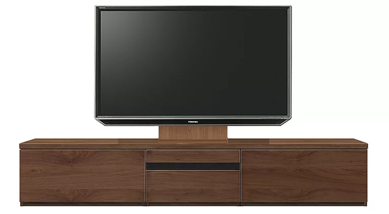 テレビボード（ローボード）、テレビボード（壁掛けパネルセット）(幅220cm/ウォールナット)