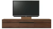 テレビボード（ローボード）、テレビボード（壁掛けパネルセット）(幅230cm・ウォールナット)