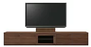 テレビボード（ローボード）、テレビボード（壁掛けパネルセット）(幅260cm・ウォールナット)