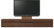 テレビボード（ローボード）、テレビボード（壁掛けパネルセット）(幅270cm・ウォールナット)