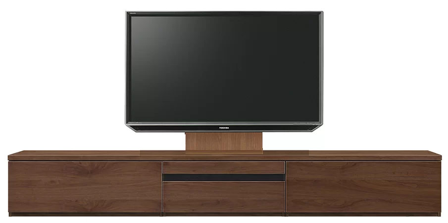 テレビボード（ローボード）、テレビボード（壁掛けパネルセット）(幅280cm/ウォールナット)
