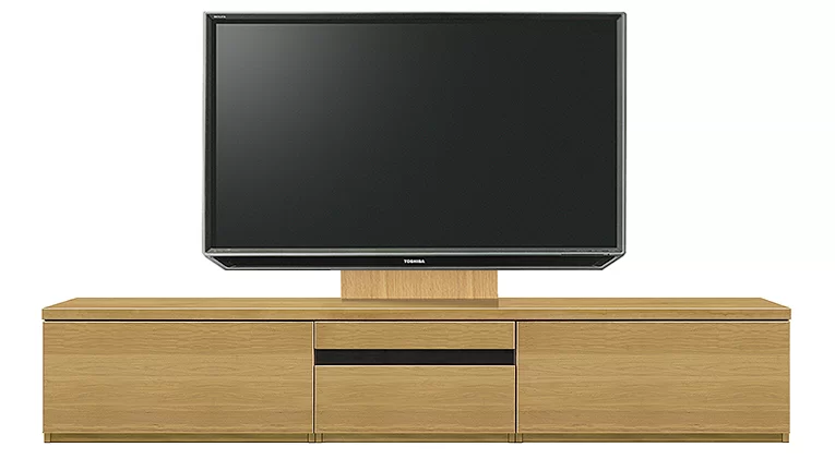 テレビボード（ローボード）、テレビボード（壁掛けパネルセット）(幅220cm/オークナチュラル)