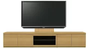 テレビボード（ローボード）、テレビボード（壁掛けパネルセット）(幅230cm・オークナチュラル)